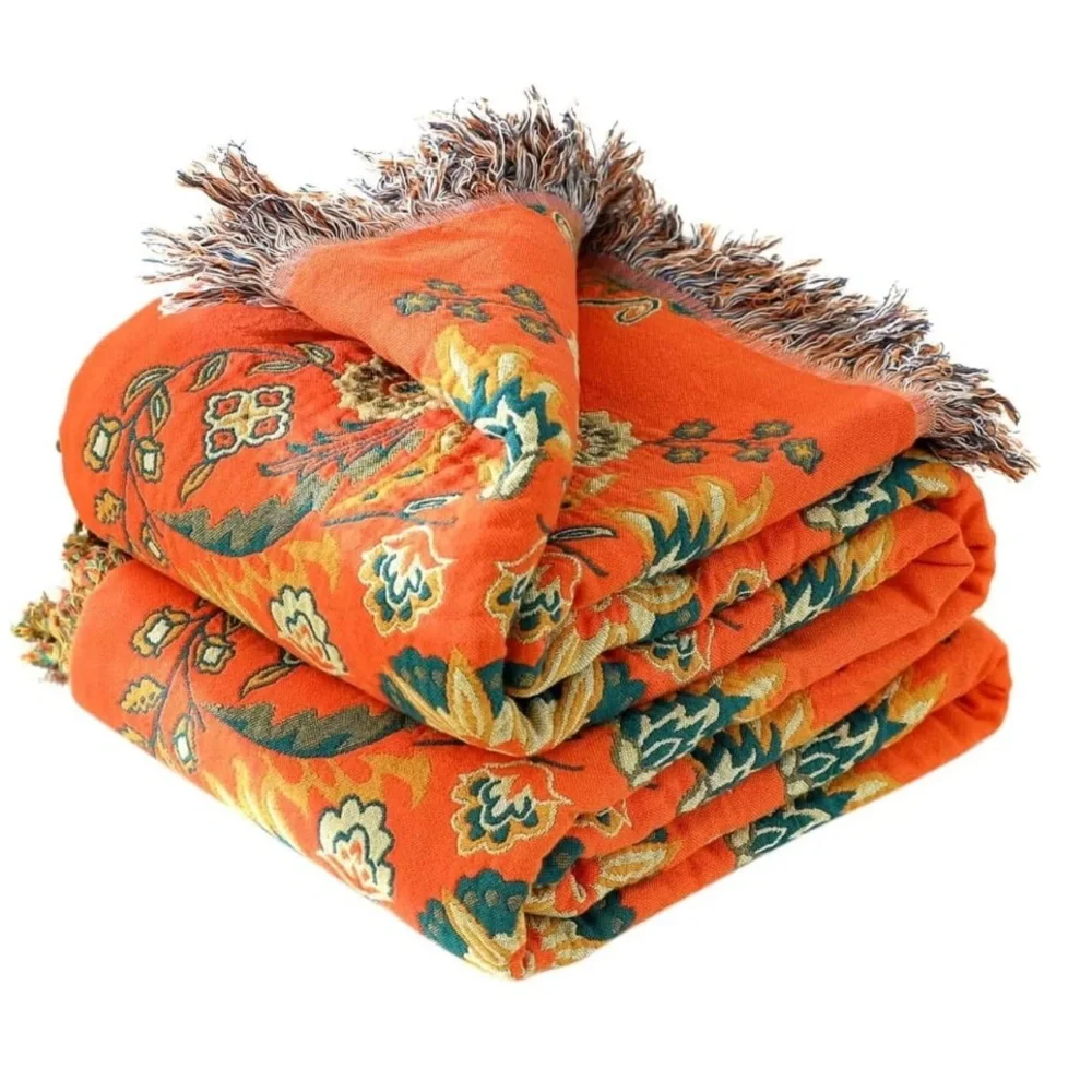 100% Cotton Ultra-Soft Throw Blanket – Rustic Quilt for Bed or Couch